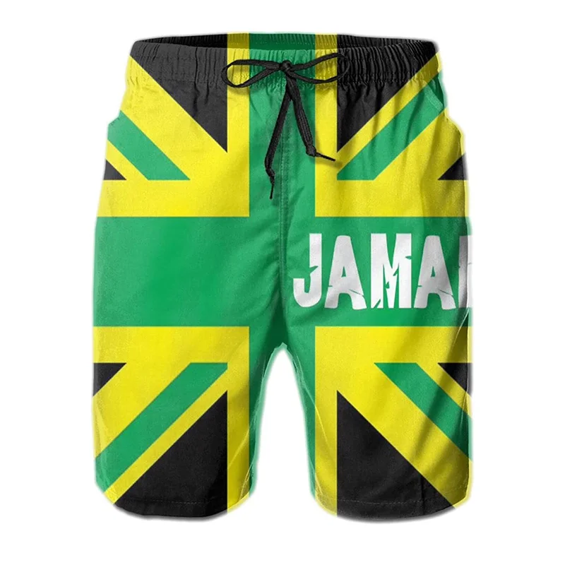 Top Trends: Men&#039;s 3d Printed Jamaican Flag Swim Trunks Fashion Summer Jamaica Beach Surf Board Shorts Quick Dry Sports Gym Short Pants Shoppable Styles