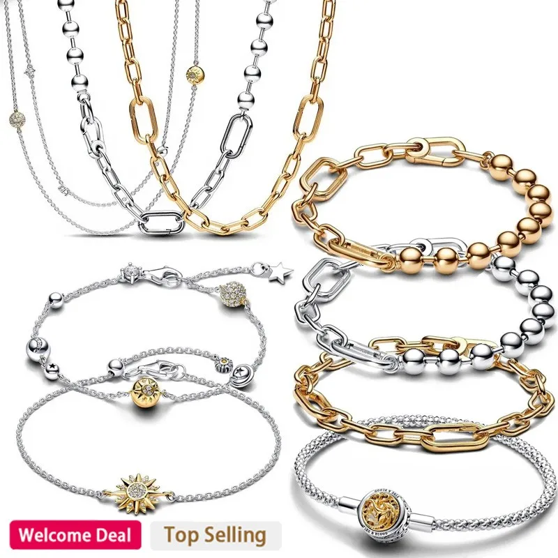 Top Trends: 2023 New Women&#039;s Power Necklace ME Series Beaded Emblem Logo Sun Bracelet Suitable For Original Charm Game Jewelry Shoppable Styles