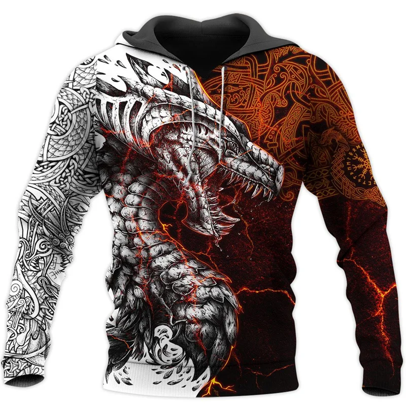 Top Trends: 2023 New Dragon Men's Hoodie 3D Printing Fashion Spring And Autumn Sweatshirt Harajuku Loose Street Fit Super Dalian Hat Top Shoppable Styles