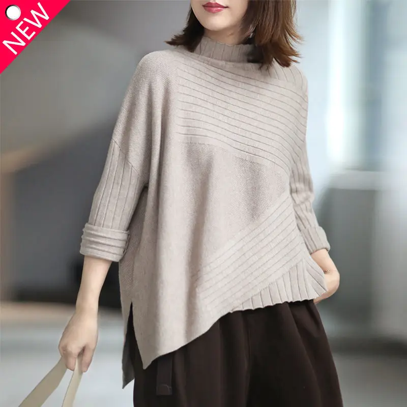 Top Trends: Elegant And Versatile Temperament Women&#039;s Clothing 2023 Autumn And Winter New Solid Color Half High Collar Long Sleeved Pullover Shoppable Styles