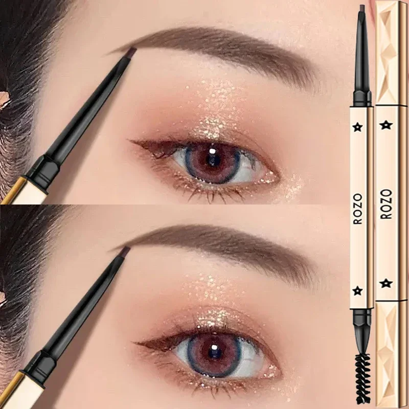 Top Trends: 1PC Waterproof Eyebrow Pencil Black Brown Natural Lasting No Blooming Eyes Makeup Sweat-proof Professional Brow Tattoo Tint Pen Shoppable Styles