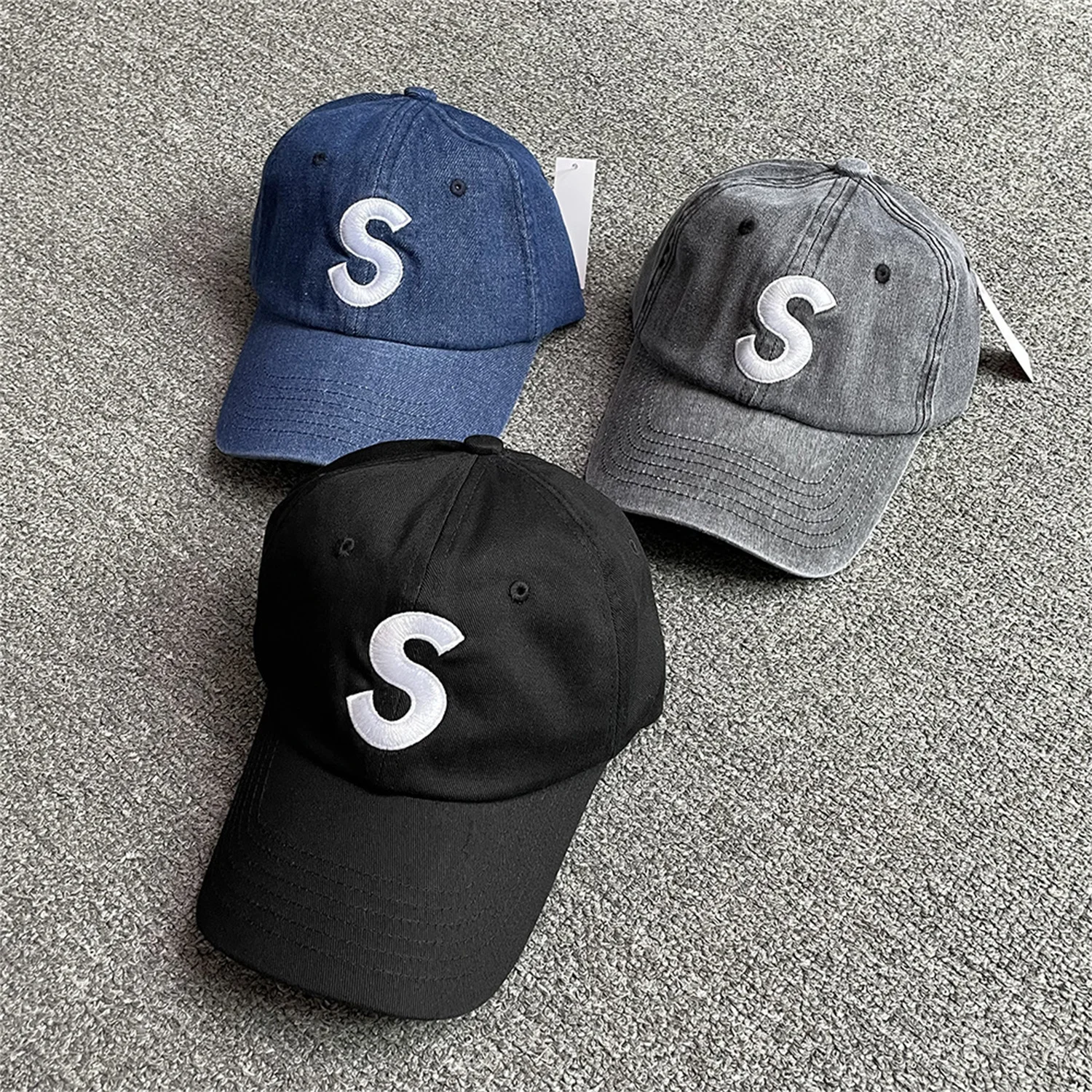 Top Trends: CZTOP Street Fashion Brand S Embroidery LOGO Hat Sunshade Adjustable Baseball Cap For Men Unisex Shoppable Styles