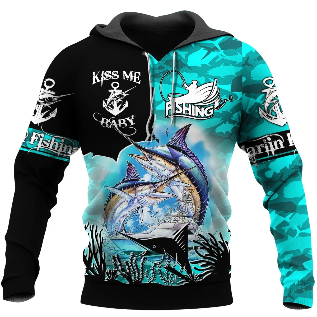 Top Trends: Animal Bass Fishing / Tuna Fishing 3D All Over Printed Mens Hoodies Harajuku Streetwear Hoodie Unisex Casual Pullover Autumn Jacke Shoppable Styles