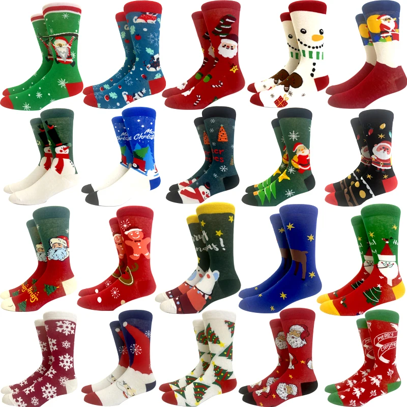 Top Trends: New 2023 Winter Men Women Christmas Socks Santa Claus Men&#039;s Socks Elk Lovers Xmas Sock Christmas Tree Happy New Year Funny Socks Shoppable Styles