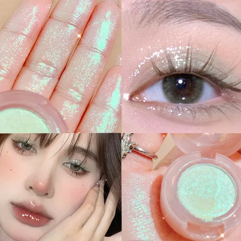 Top Trends: Waterproof Monochrome Sequins Eyeshadow Palette Diamond Glitter Green Purple Eye Shadow Long Lasting Shiny Eyes Makeup Cosmetics Shoppable Styles