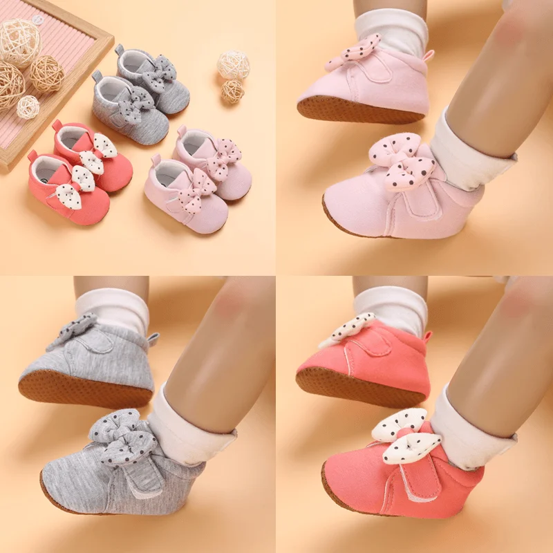 Top Trends: Fashion Newborn Cotton Baby Shoes Non-slip Cloth Bottom Shoes For Girls Elegant Breathable Casual Baby First Walking Shoes Shoppable Styles