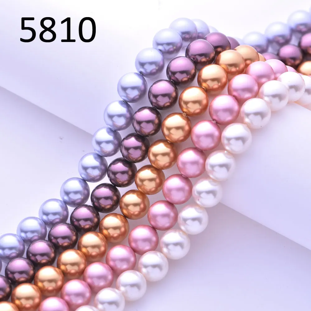 Top Trends: 3 / 4 / 5 / 6 / 8 / 10 / 12 / mm 5810 Crystal From Austria Round Pearls Full Hole Loose Beads For Jewelry Making Garment Decoration Nail Art Shoppable Styles