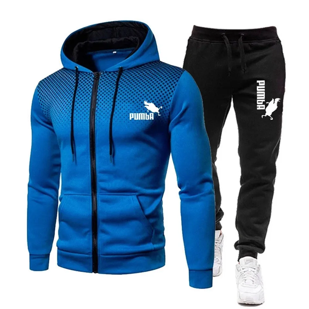 Top Trends: New Spring Men's Clothing Men Sets Printing Hoodie Set Fleece Zipper Sweatshirt Casual Sport Sweatpants Mens Tracksuits 2022 Shoppable Styles