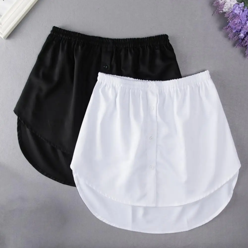 Top Trends: 2023 New Fashion Women Fake False Shirt Blouse Hem Cotton Detachable Underskirt Skirt Shirt Elastic Irregular Skirt Shoppable Styles