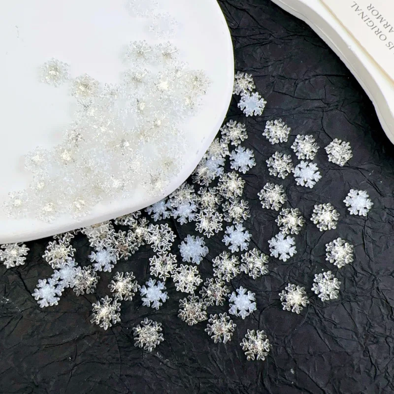 Top Trends: 30PCS 3D Acrylic Snowflake Nail Art Charms Snow Accessories Parts For Manicure Decor Winter Nails Decoration Supplies Material Shoppable Styles - Image 2