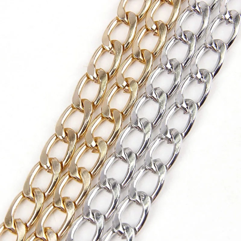 Top Trends: Metal Flat Byzantine Necklace Twisted Chains Bulk Fit Bracelets Open Link Chain For DIY Jewelry Making Materials Handmade Suppli Shoppable Styles