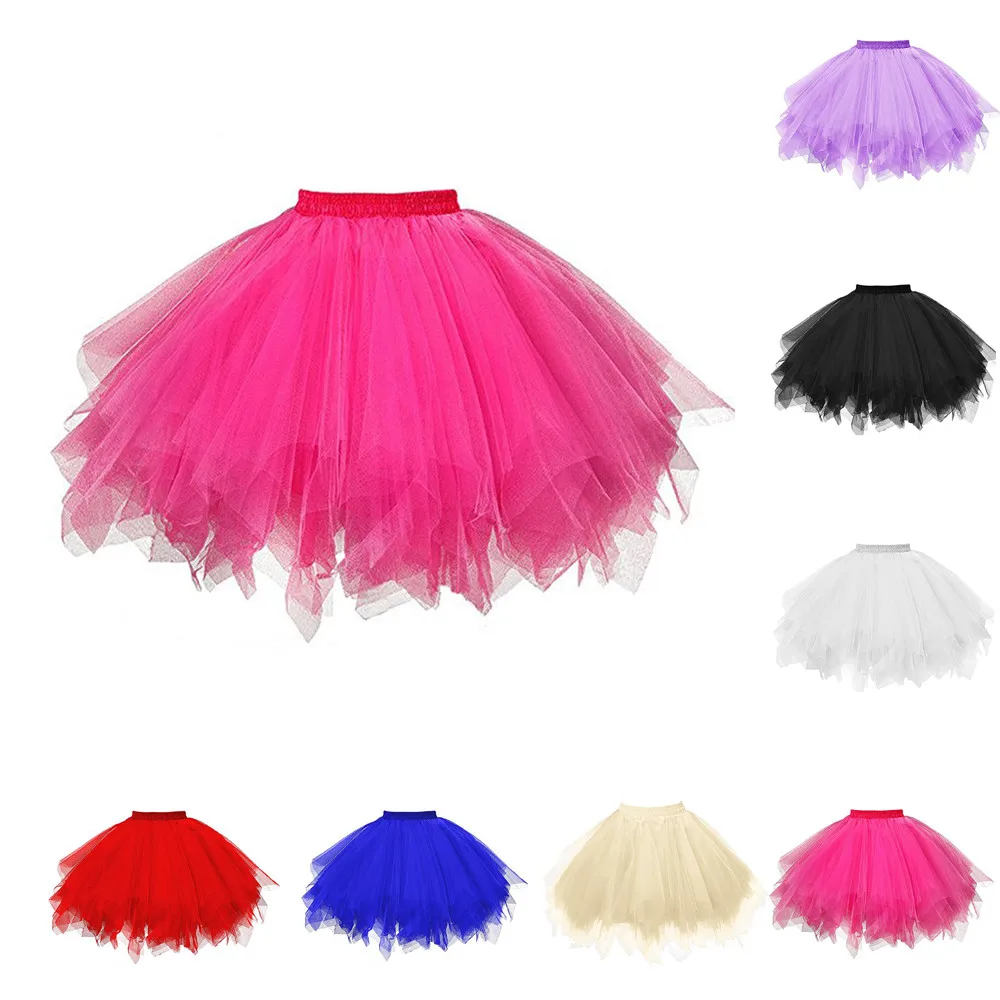 Top Trends: Summer Mesh Skirt For Women Gauze Faldas Ladies Mini Skirts Sexy Girl Short Skirts Saia Feminina Solid Color Tutu Dancing Skirt Shoppable Styles