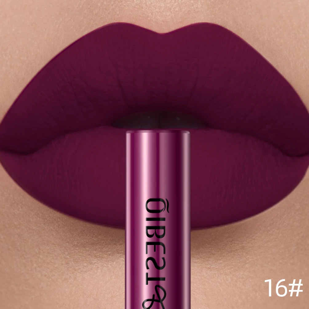 Top Trends: QIBEST Sexy Red Matte Lip Gloss Long Lasting Velvet Liquid Lipstick Lip Makeup Women Beauty Nonstick Cup Waterproof Lipgloss Hot Shoppable Styles