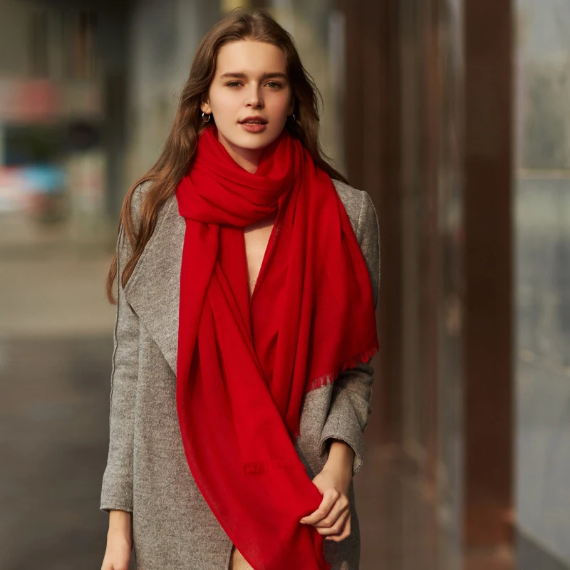 Top Trends: Winter Scarf Women Luxury 100Wool Designer Scarf Women Luxury 2022 Multifunction Shawls Wraps Luxury Brand Pashmina SCARFVES Shoppable Styles