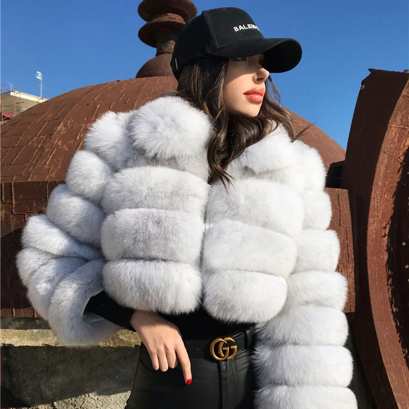 Top Trends: Short Faux Fox Fur Coat Women&#039;s Jacket Elegant Thick Warm Fur Coat For Women 2022 High Quality Fluffy 4XL Raccoon Fake Fur Coat Shoppable Styles