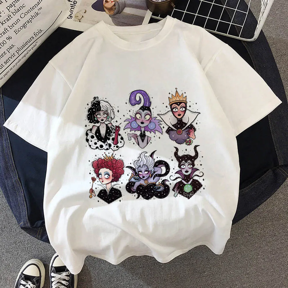 Top Trends: Disney Villains Children T-shirt For Girls Clothes Bad Girl Kawaii Tee Shirts Cartoons Summer Casual Kid Boy Short Sleeve Tops Shoppable Styles