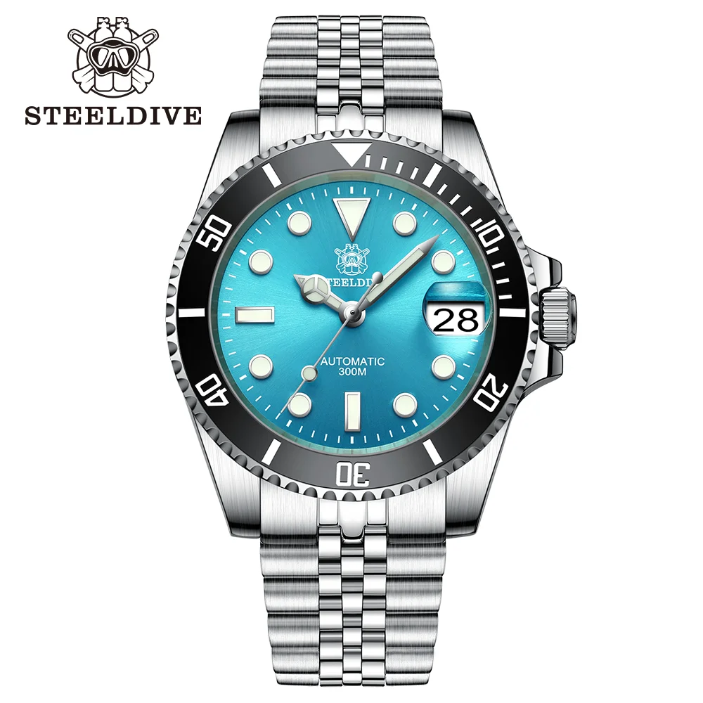 Top Trends: STEELDIVE Official SD1953 Luxury Water Ghost Mechanical Watch Ceramic Bezel NH35 Movt Swiss Luminous 300M Waterproof Wristwatch Shoppable Styles