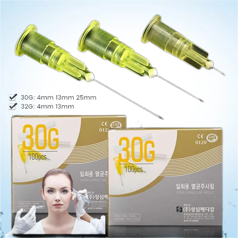 Top Trends: 50 / 100 Painless Small Needle Painless Beauty Ultrafine 30G X 4mm , 30G X13mm , 30Gx25mm Syringes Korean Needles Eyelid Tools Shoppable Styles