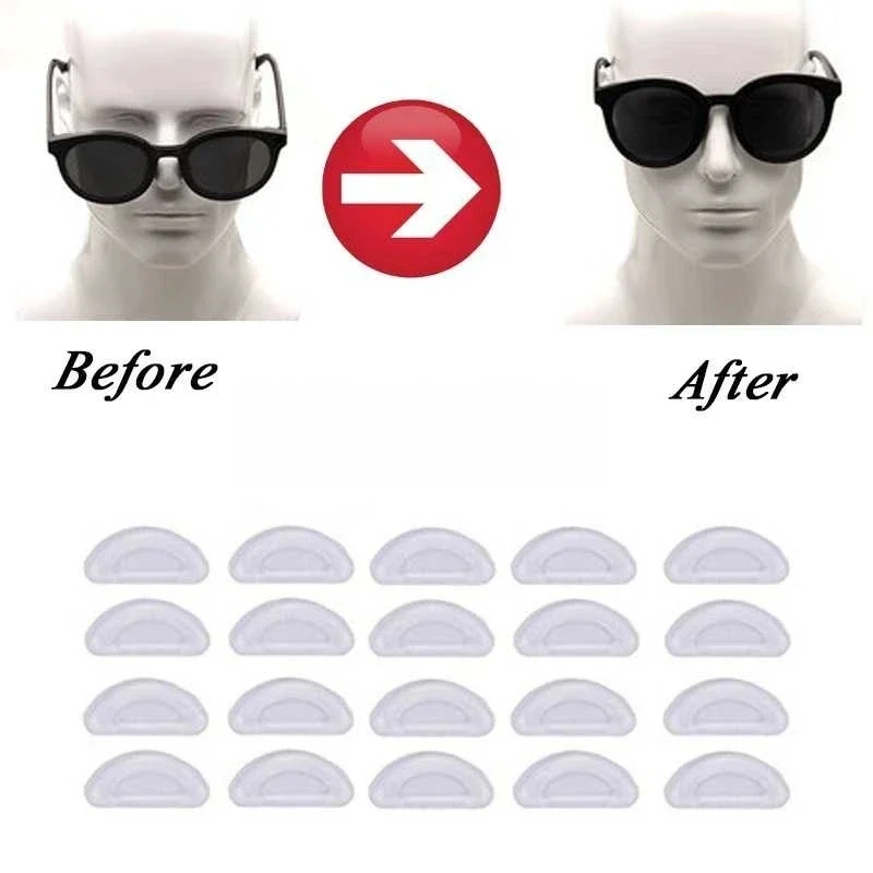 Top Trends: New Glasses Nose Pads Adhesive Silicone Nose Pads Non-slip Clear Black Thin Nosepads For Glasses Eyeglasses Sunglasses Shoppable Styles - Image 2