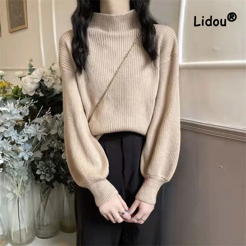 Top Trends: Casual Solid Color Inside Bottoming Shirt Women New Classic Long Sleeve Chic Turtleneck Korean All-match Lady Sweaters Top 2022 Shoppable Styles