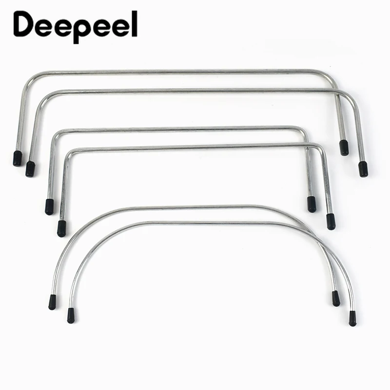 Top Trends: 1Pair=2Pcs 8-35cm Metal Bag Bracket Handle Square Ring Purse Frame Handles Kiss Clasp For Making Bags DIY Hardware Accessories Shoppable Styles