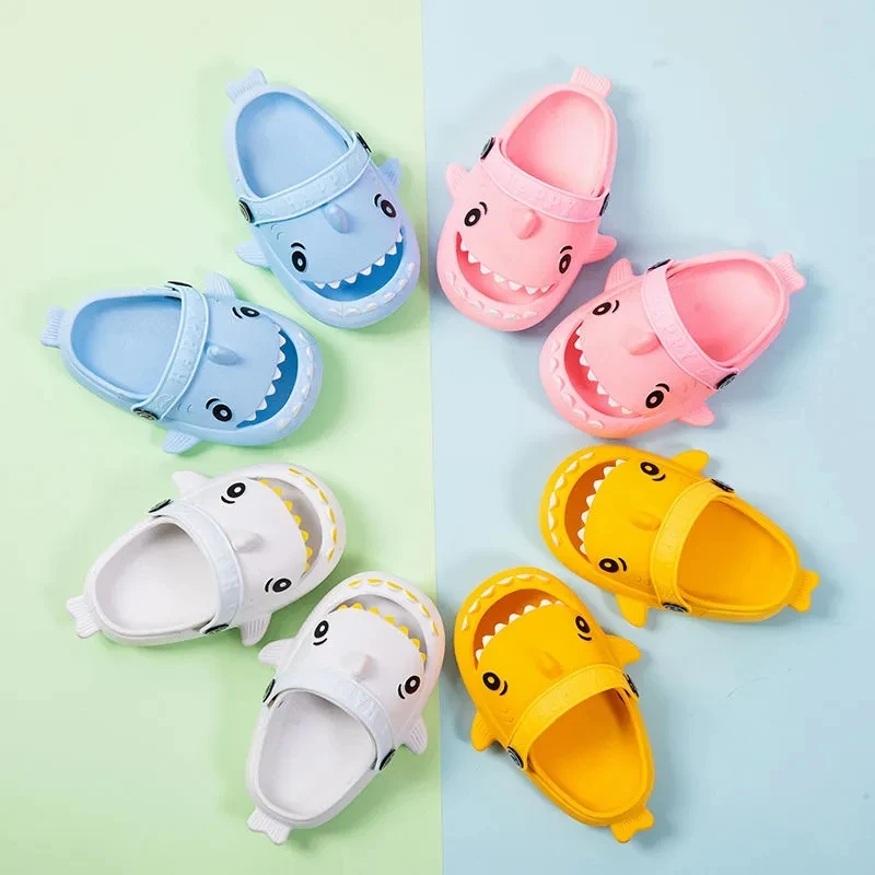 Top Trends: Child Shark Slipper Summer Boys Garden Shoes Funny Cartoon Cloud Clogs Shoes Kids Breathable Sandals Baby Toddler Flip Flops Shoppable Styles