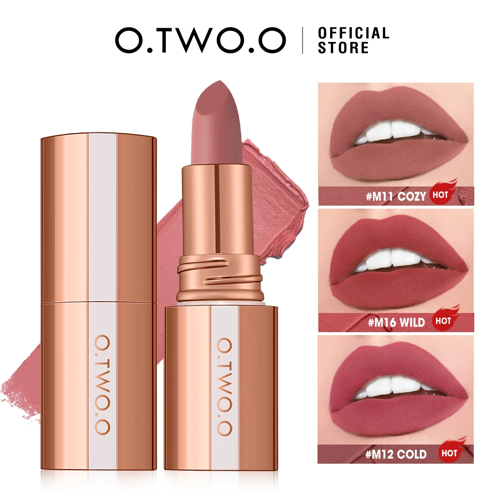 Top Trends: O.TWO.O Matte Lipstick Long Lasting Waterproof Lip Stick Smudge-free Classic Highly Pigmented Velvet Finish Lip Tint Makeup Shoppable Styles