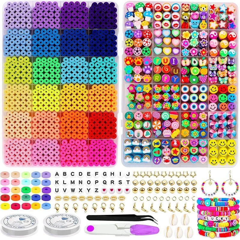 Top Trends: 6MM Polymer Clay Beads Set Fashion Clay Flat Chips For Bracelet Making Mixed Clay Beads Accessories Kit DIY Jewelry Making Set Shoppable Styles - Image 5