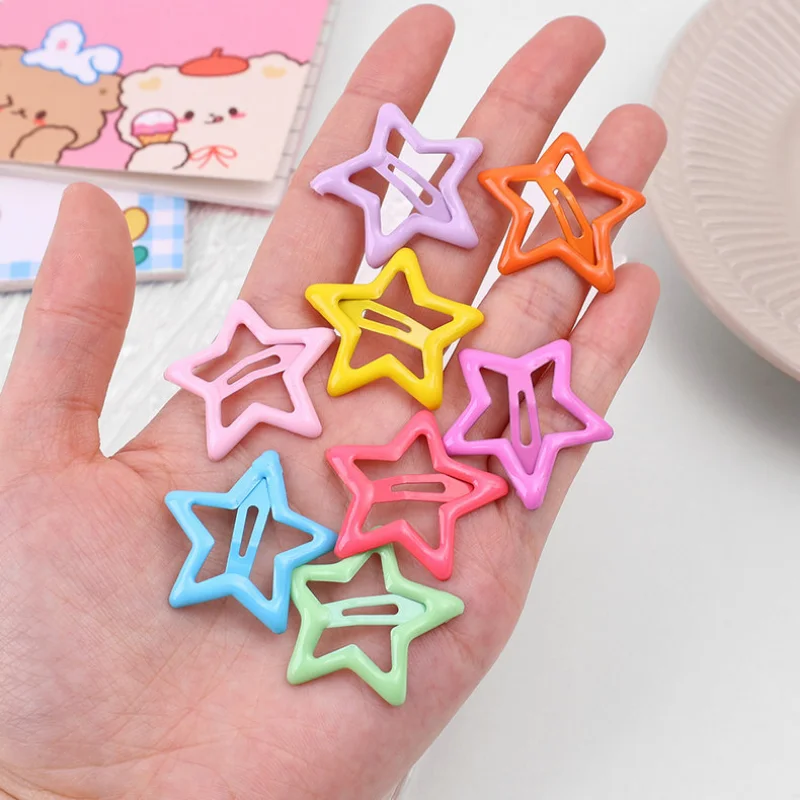 Top Trends: 10 / 50Pcs Colorful Star BB Hair Clips Y2K Women Grils Cute Metal Star Hairpin Side Barrettes Hair Grip Headwear Hair Accessories Shoppable Styles - Image 5