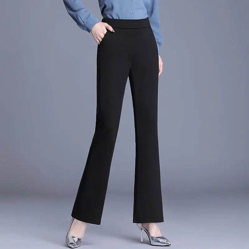 Top Trends: Spring Autumn KPOP Fashion Harajuku Slim Fit Trousers All Match Korean High Waist Pockets Casual Pants Solid Chic Female Clothes Shoppable Styles