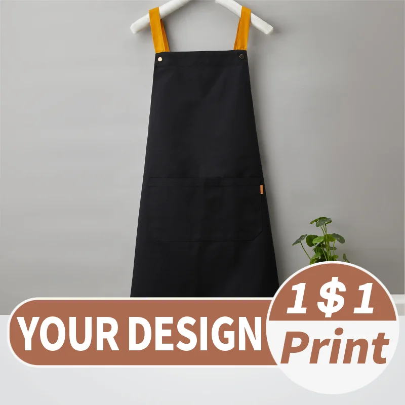 Top Trends: Apron Printed Logo Customized Restaurant Advertising Apron Kitchen Restaurant Restaurant Professional Waterproof Apron Oil Proof Shoppable Styles