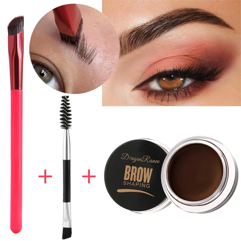 Top Trends: Multi-function Eyebrow Brush With Wild Eyebrows Cream Concealer Square Eye Brow Make Up Brushes For Women Eyebrow Gel Shoppable Styles