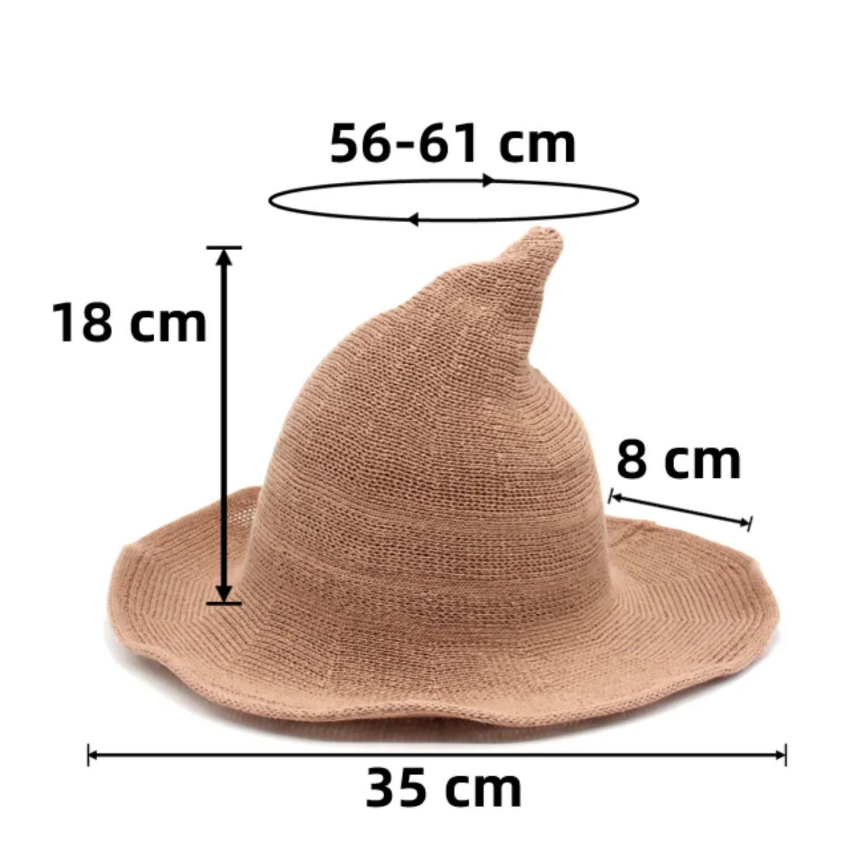 Top Trends: Modern Halloween Festival Witch Hat High Quality Woolen Magical Party Long Point Hats For Women Cosplay Decoration Club Lady Hat Shoppable Styles - Image 2