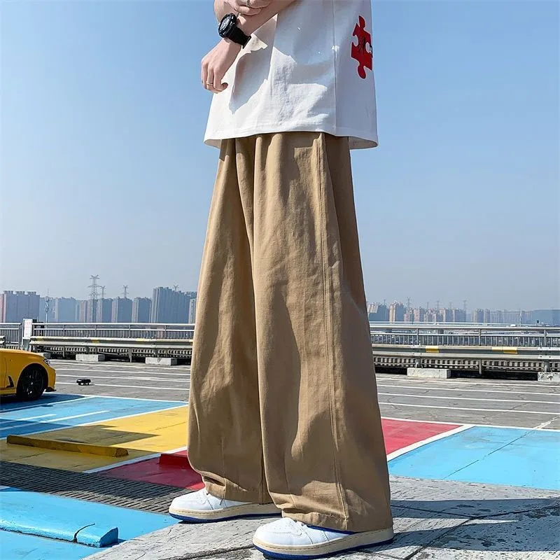 Top Trends: Spring And Autumn Fashion Brand Japanese Retro Workwear Straight Tube Wide Leg Loose And Versatile Handsome Men&#039;s Casual Pants Shoppable Styles