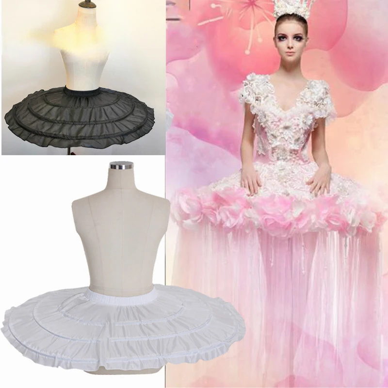 Top Trends: 3 Hoops Petticoats Diameter 90 Cm Wedding Accessories Cosplay Ballet Tutu Dance Crinoline Underskirt For Ball Gown Shoppable Styles