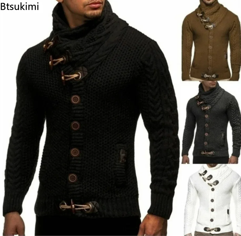 Top Trends: Autumn Winter Man Sweaters Streetwear Clothes Turtleneck Sweater Men Long Sleeve Knitted Pullovers Soft Warm Basic Sweater Male Shoppable Styles