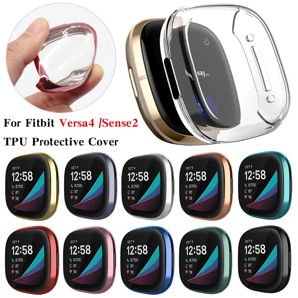 Top Trends: Protective Case For Fitbit Versa 4 Soft TPU Full Cover Screen Protector Bumper Shell For Fitbit Sense 2 Watch Accessorie Shoppable Styles