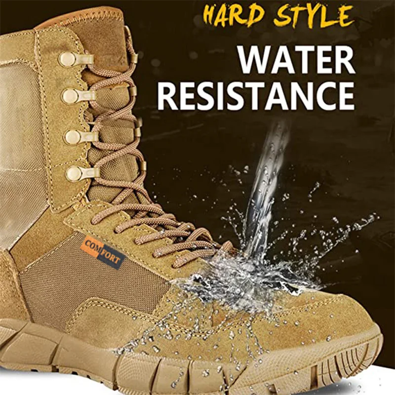 Top Trends: Military Tactical Combat Boots Men Outdoor Hiking Desert Army Boots Lightweight Breathable Male Ankle Boots Jungle Shoes Shoppable Styles - Image 5