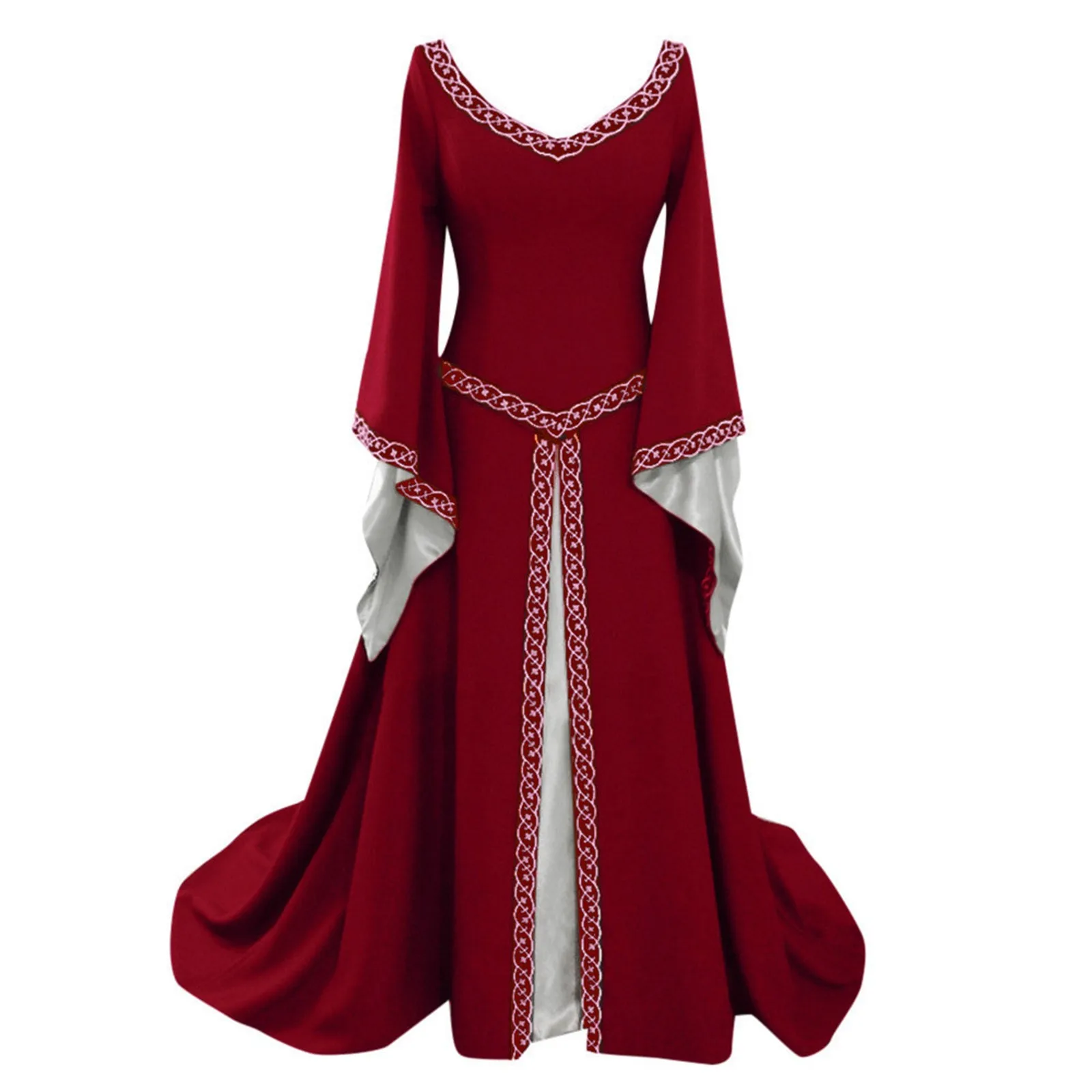 Top Trends: Halloween Cosplay Medieval Renaissance Costumes Princess Flare Sleeve Woman Dress Skinny Retro Palace Gothic Ball Gown Halloween Shoppable Styles