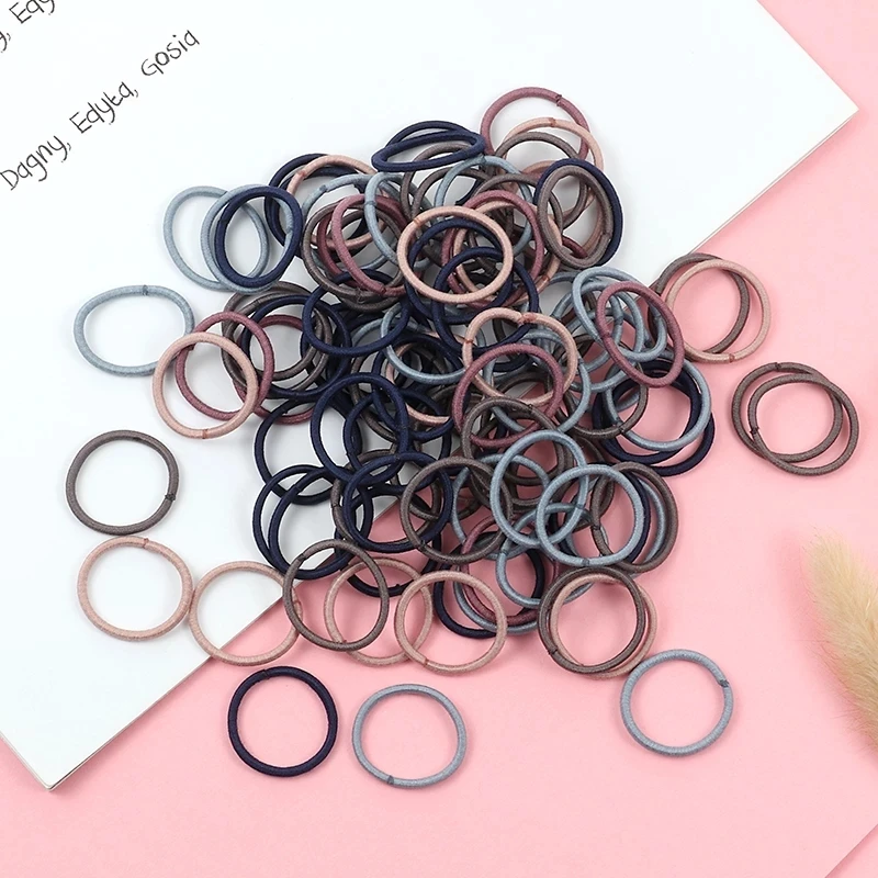 Top Trends: 100PCS / Set Girls Colorful Hair Ring Children Ponytail Elastic Rubber Band Hair Band Hair Accessories Girl Headband Headdress Set Shoppable Styles