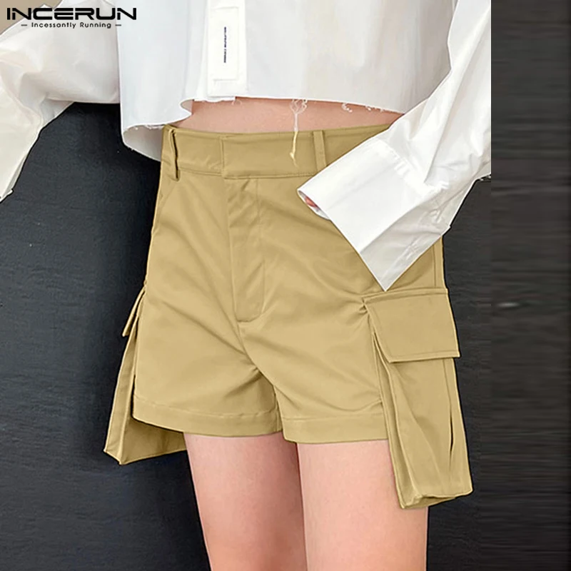 Top Trends: INCERUN 2023 Korean Style Men&#039;s Fashion Shorts Casual Street Male Solid Color Well Fitting Comfortable Pocket Cargo Shorts S-5XL Shoppable Styles