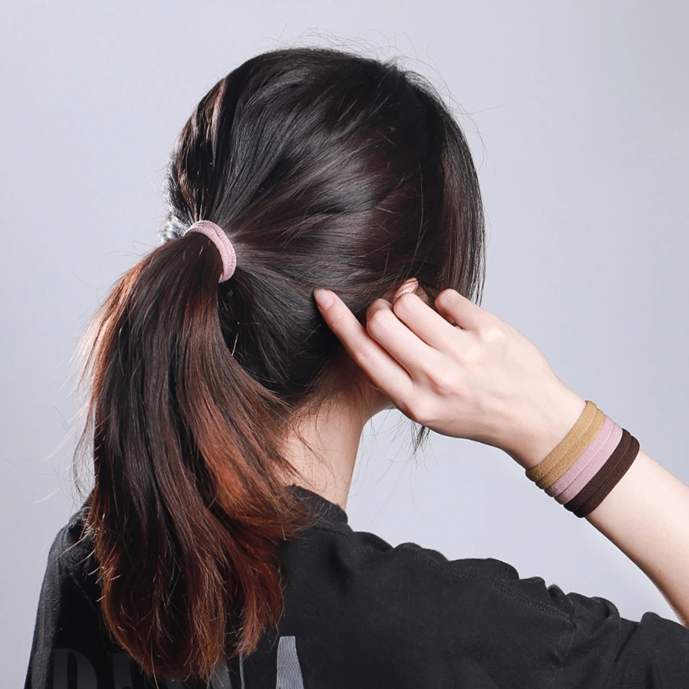 Top Trends: 30 / 50pcs Girls Solid Color Big Rubber Band Ponytail Holder Gum Headwear Elastic Hair Bands Korean Hair Accessories Ornaments Shoppable Styles - Image 3