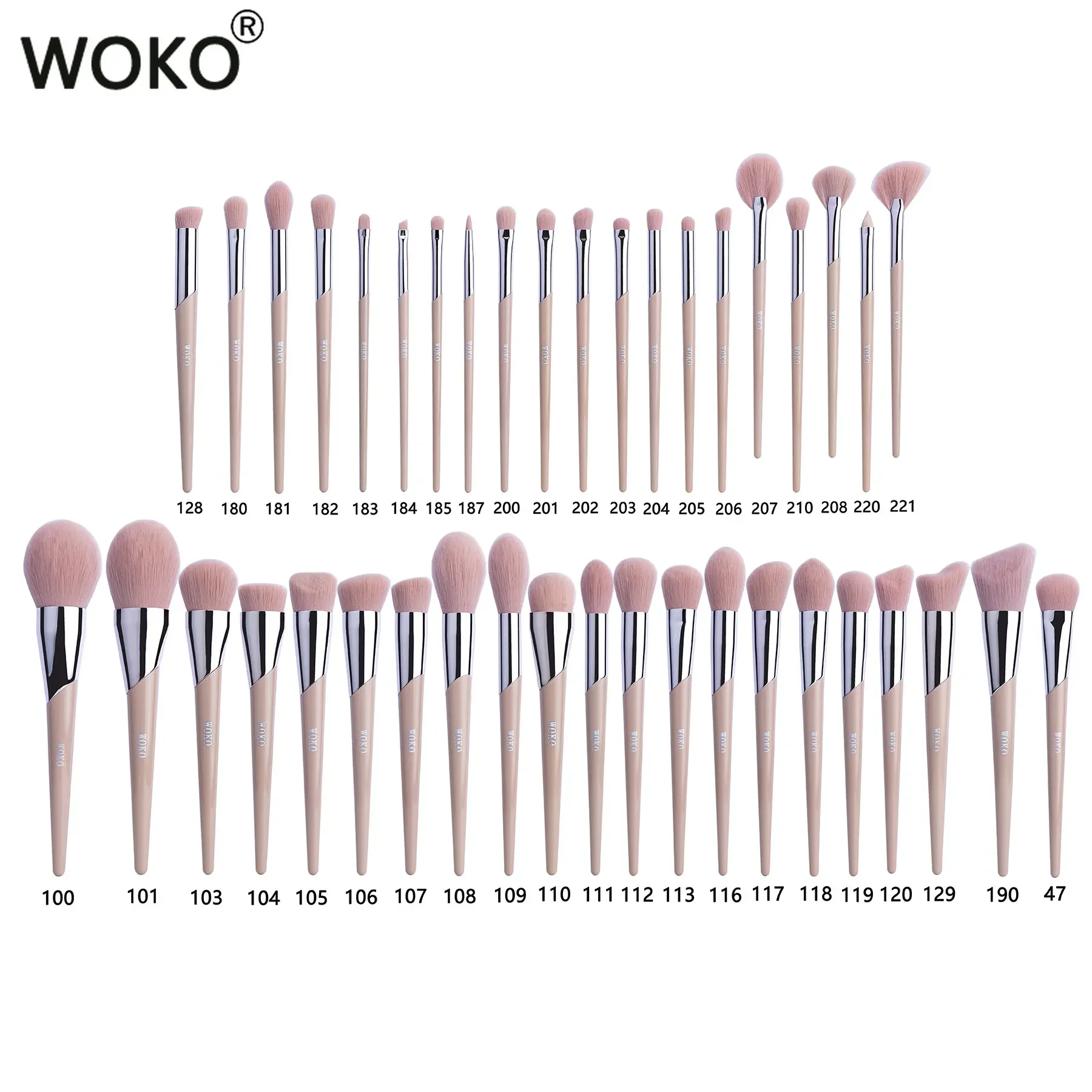 Top Trends: 1 / 3pcs Makeup Brush Face Contour Powder Foundation Bronzer Cream Blush Eyeshadow Smudge Eyeliner Fashion Fenty Style Beauty Tool Shoppable Styles