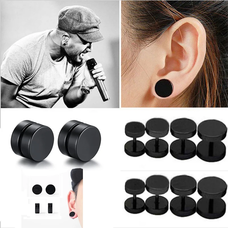 Top Trends: 1Pair Anime Character Geto Suguru Cosplay Earrings Ear Clips Black Stud Earrings Men Anime Cos Props Shoppable Styles