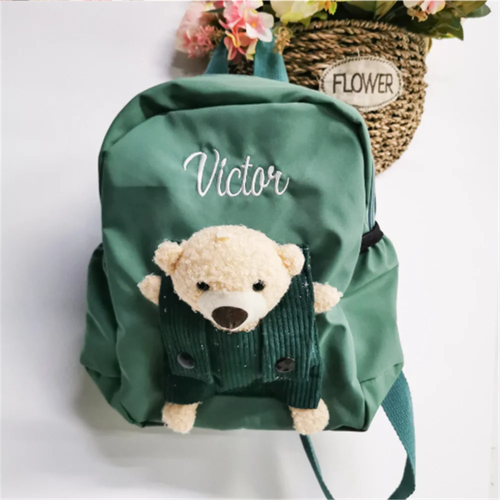 Top Trends: Personalized Name Toddler Backpack Cute Bear Preschool Bag Kids Custom Backpack For Boys Girls Embroidered Name Childs Backpack Shoppable Styles