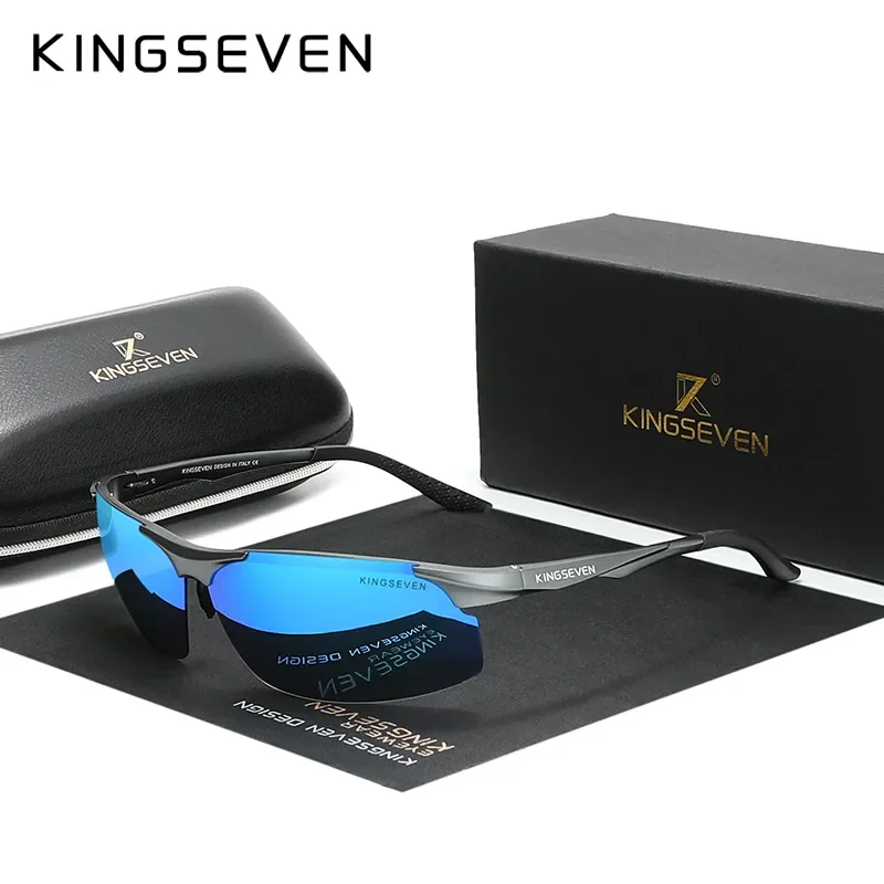 Top Trends: Genuine KINGSEVEN Polarized Men Aluminum Sunglasses Driving Mirror Lens Male Sun Glasses Aviation Women For Men Eyewear 9126 Shoppable Styles