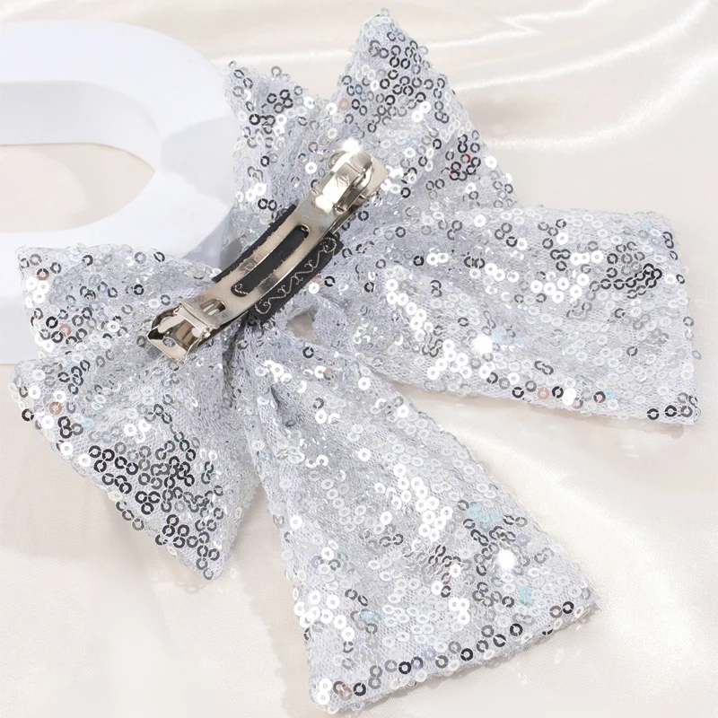 Top Trends: New Sequins Bows Hair Clip For Women Sweet Girls Large Bowknot Hair Pins Barrette Ladies Hairgrips Headwear Hair Accessories Shoppable Styles - Image 4