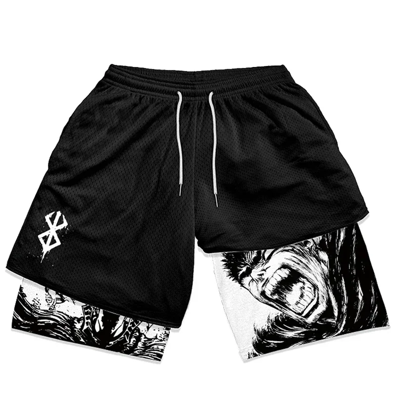 Top Trends: Y2K Summer Men Streetwear Anime Berserk Oversize Active Athletic Gym Short Pants Training Fitness Workout Track Shorts Clothes Shoppable Styles