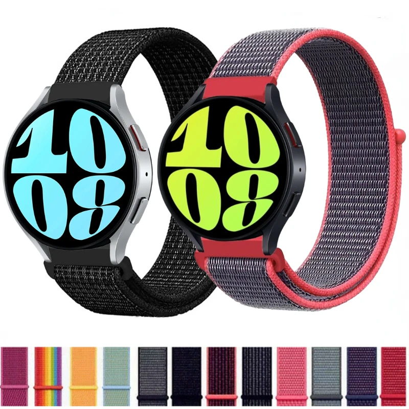 Top Trends: 20mm 22mm Nylon Loop Strap For Samsung Galaxy Watch 6 / 5 / 4 / 5 Pro Watch 4 / 6 Classic For Huawei Watch 3 / 4 / GT2 / 3 Pro / Amazfit GTR / GTS Shoppable Styles