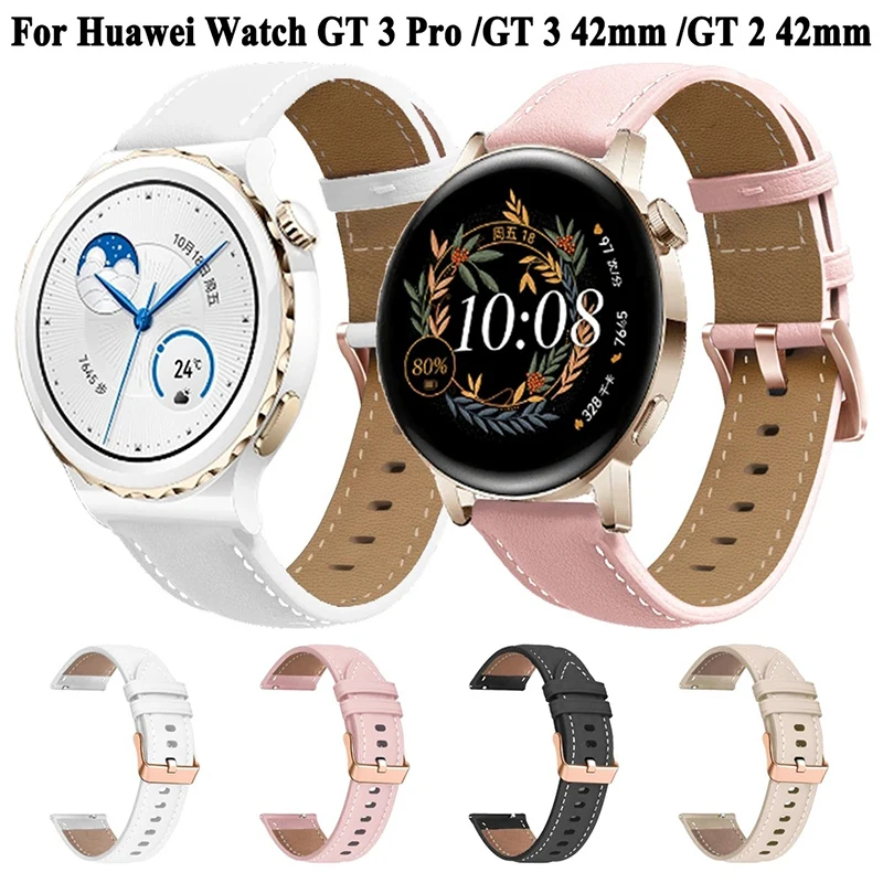 Top Trends: 18mm 20mm Leather Watchband Strap For Huawei Watch GT 2 GT3 42mm Honor Magic 2 42mm For Garmin Active S / VENU 2S Smart WristBand Shoppable Styles